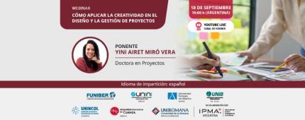 UNINCOL organiza el webinar «Cómo aplicar la creatividad en el diseño y la gestión de proyectos»
